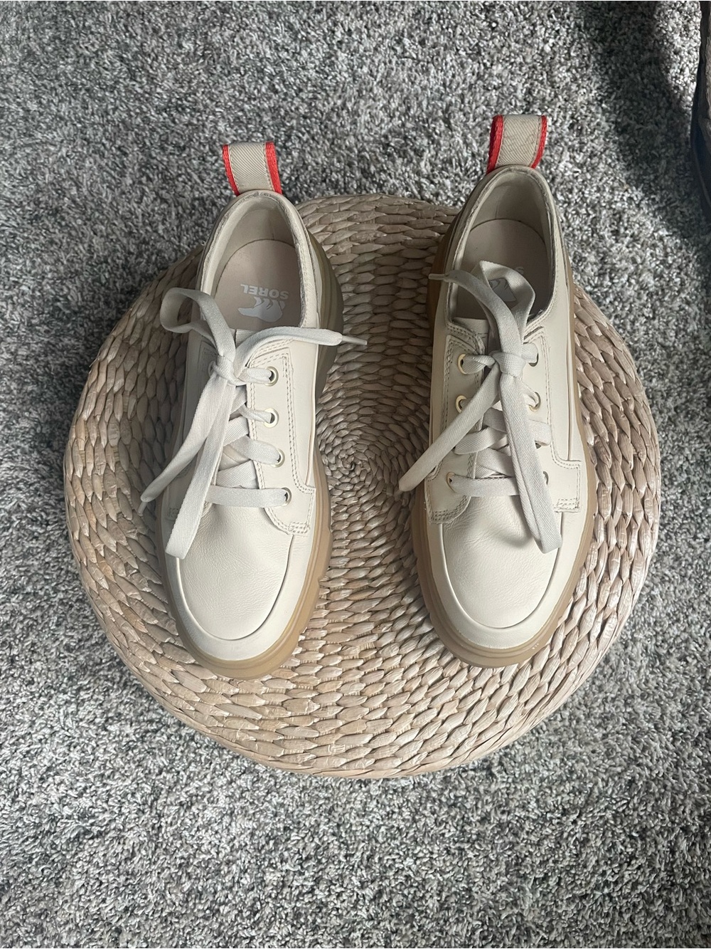 Sorel Caribou X Waterproof Sneakers in Bleached Ceramic Leather in SZ 8 - Picture 7 of 10